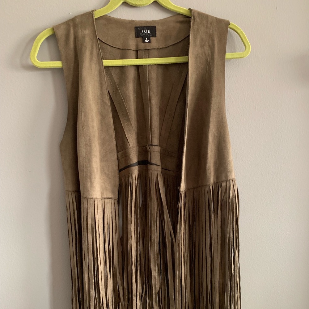 Abercrombie Fringe Faux suede vest